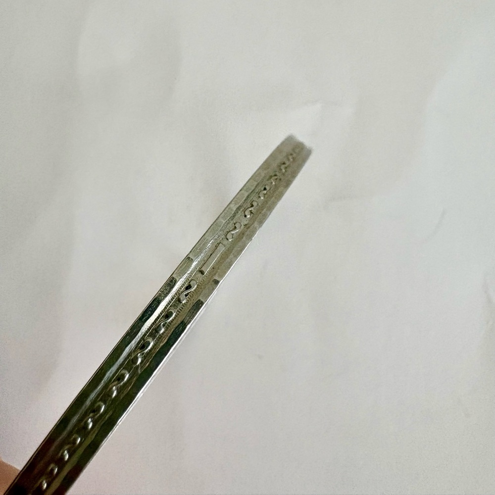 Vintage Coro Sterling Silver Thin / Skinny Bangle Bracelet - Picture 5 of 10